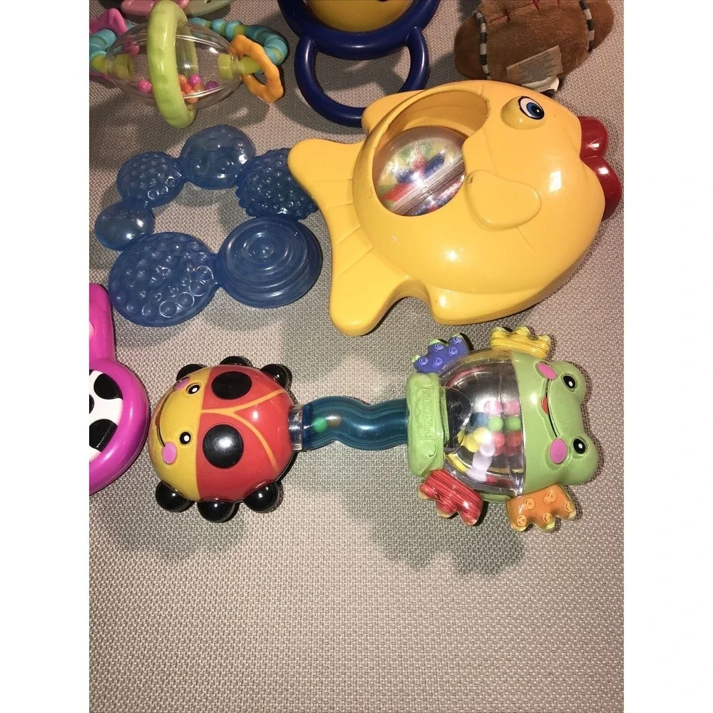 Lot 13 Baby Toys Rattles Teethers Fish Jingle Musical Sensory‎ Fisher Price Nuk